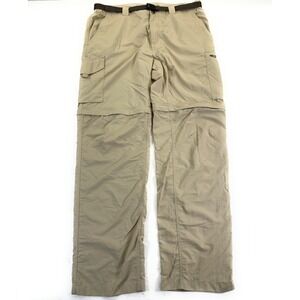 Columbia Men's Silver Ridge Convertible Nylon Belted Tan Outdoor Pants 38x34